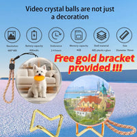 Customizable video glass ball DIY art glass ball lamp - spherical pixel display, detachable video and sound game screen